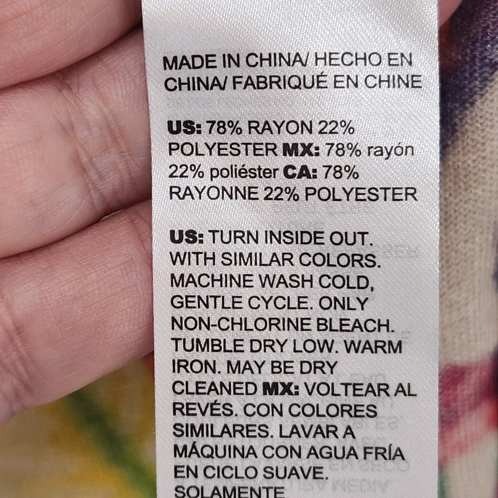 Chico's Tropical Floral Shimmer Open Cardigan Short Dolman Sleeve Large Size 2